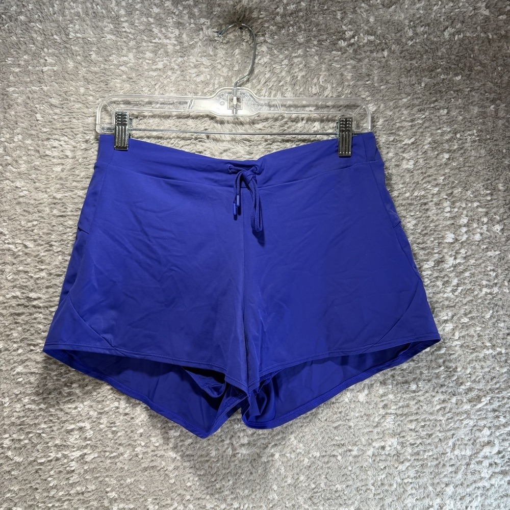 Athleta Kata Surge Swim Shorts Women S Purple Boardshort Lined Beach Modest